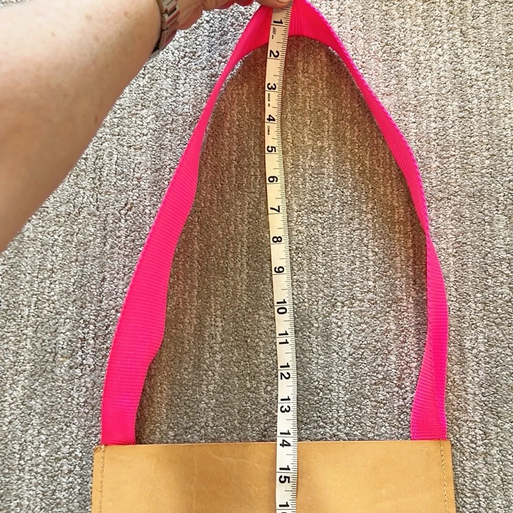 NWOT Julia Gabriel Studio Square Leather Nylon Strap Shoulder Bag